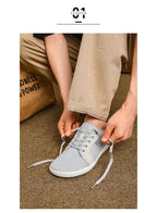 Air Mesh Walking Shoes — Breathable Extra Wide Comfort with Lace - Up Support (GRAY 40) - | Zavonix