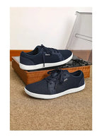 Air Mesh Walking Shoes — Breathable Extra Wide Comfort with Lace - Up Support (GRAY 40) - | Zavonix