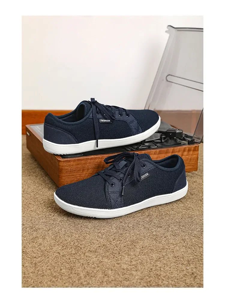 Air Mesh Walking Shoes — Breathable Extra Wide Comfort with Lace - Up Support (GRAY 40) - | Zavonix