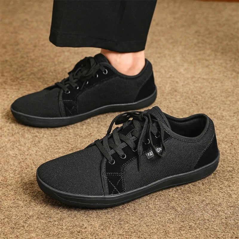 Air Mesh Walking Shoes — Breathable Extra Wide Comfort with Lace - Up Support (GRAY 40) - | Zavonix