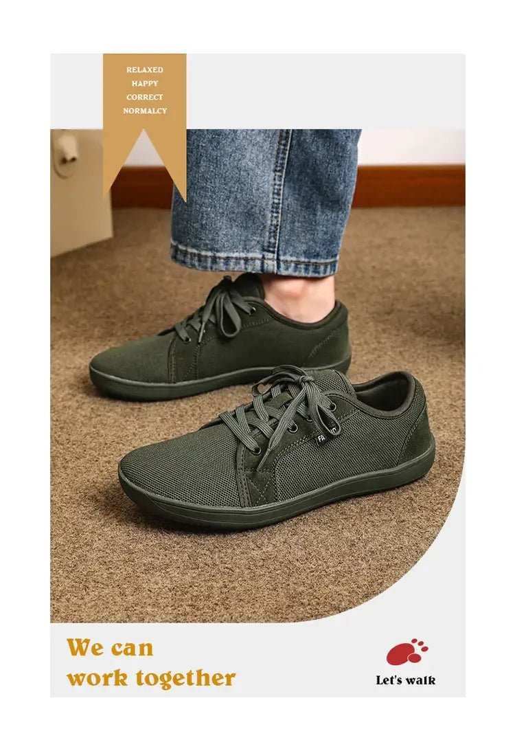 Air Mesh Walking Shoes — Breathable Extra Wide Comfort with Lace - Up Support (GRAY 40) - | Zavonix