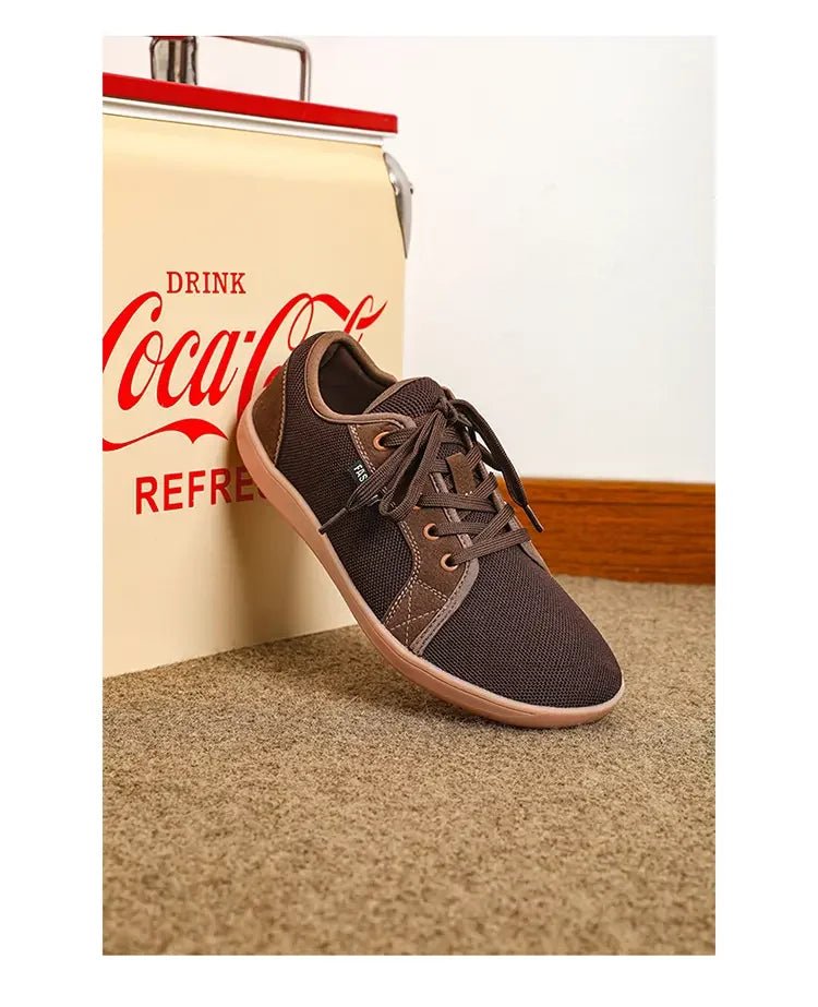 Air Mesh Walking Shoes — Breathable Extra Wide Comfort with Lace - Up Support (GRAY 40) - | Zavonix