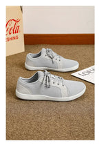 Air Mesh Walking Shoes — Breathable Extra Wide Comfort with Lace - Up Support (GRAY 40) - | Zavonix