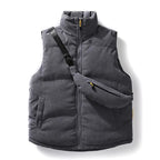 Ramonco Corduroy Vest Set — Premium Warm Vest with Matching Crossbody Bag (Blue S) - | Zavonix