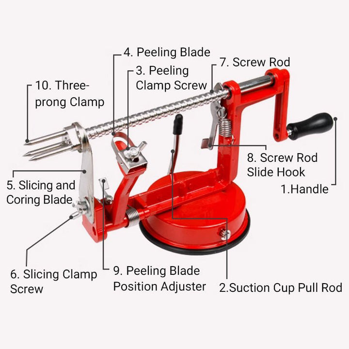 Rapidturn Apple Prep Station Manual Peeler Corer Spiral Slicer Product Image 08