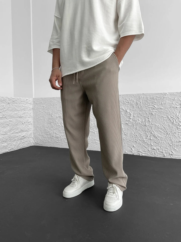 Ravel Heavyweight Vertical Rib Wide Leg Pants Product Image 01