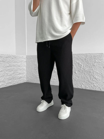 Ravel Heavyweight Vertical Rib Wide Leg Pants Product Image 04