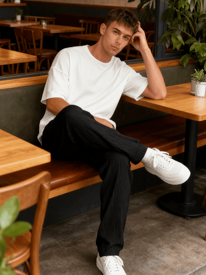 Ravel Heavyweight Vertical Rib Wide Leg Pants Product Image 06