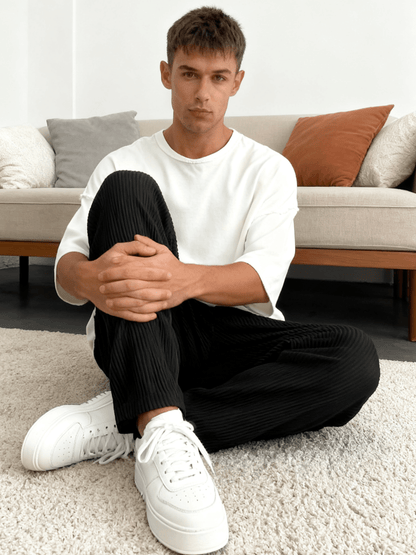 Ravel Heavyweight Vertical Rib Wide Leg Pants Product Image 07