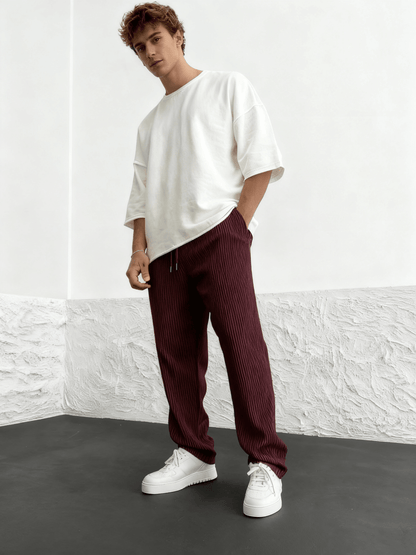 Ravel Heavyweight Vertical Rib Wide Leg Pants Product Image 09