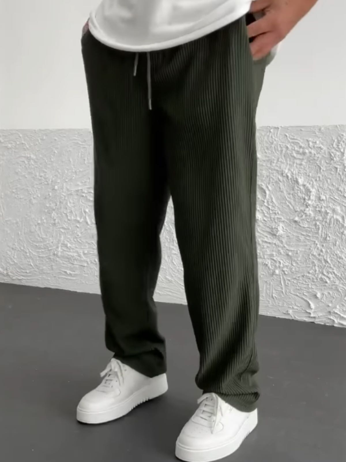 Ravel Heavyweight Vertical Rib Wide Leg Pants Product Image 12