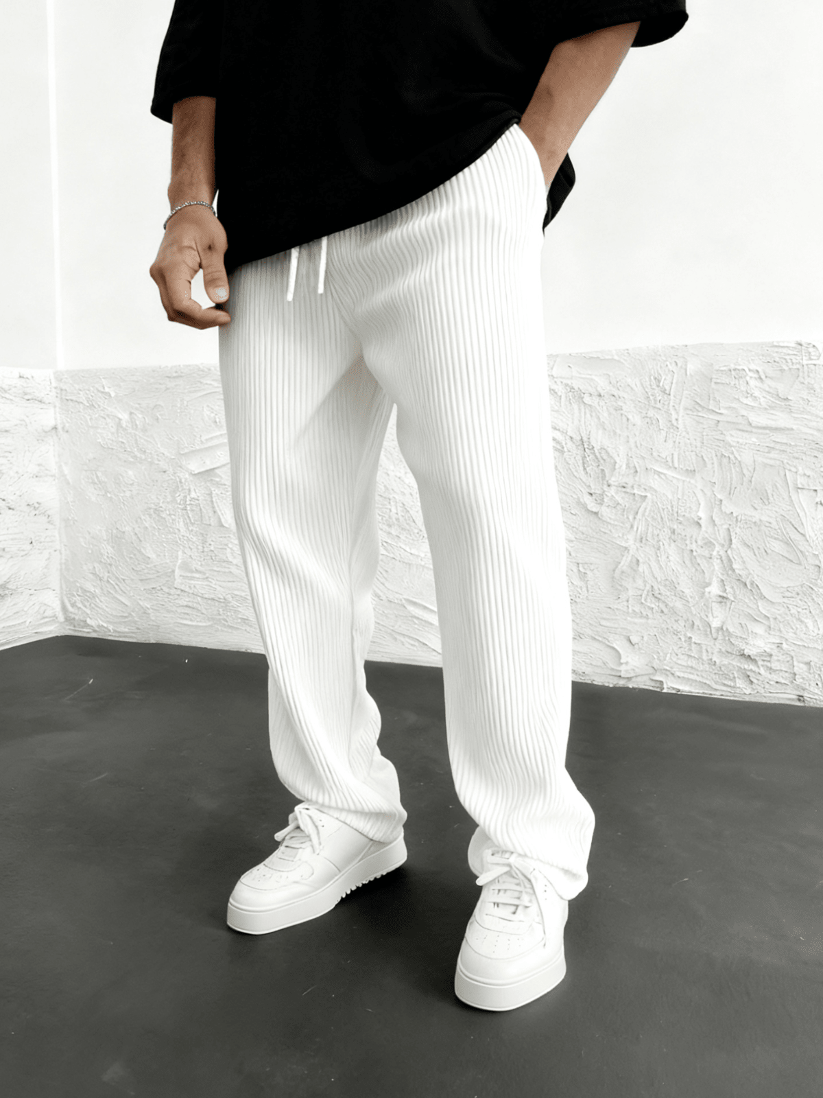 Ravel Heavyweight Vertical Rib Wide Leg Pants Product Image 14