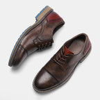 Rustic Baron Derby Oxford Shoes (Black 7) - | Zavonix