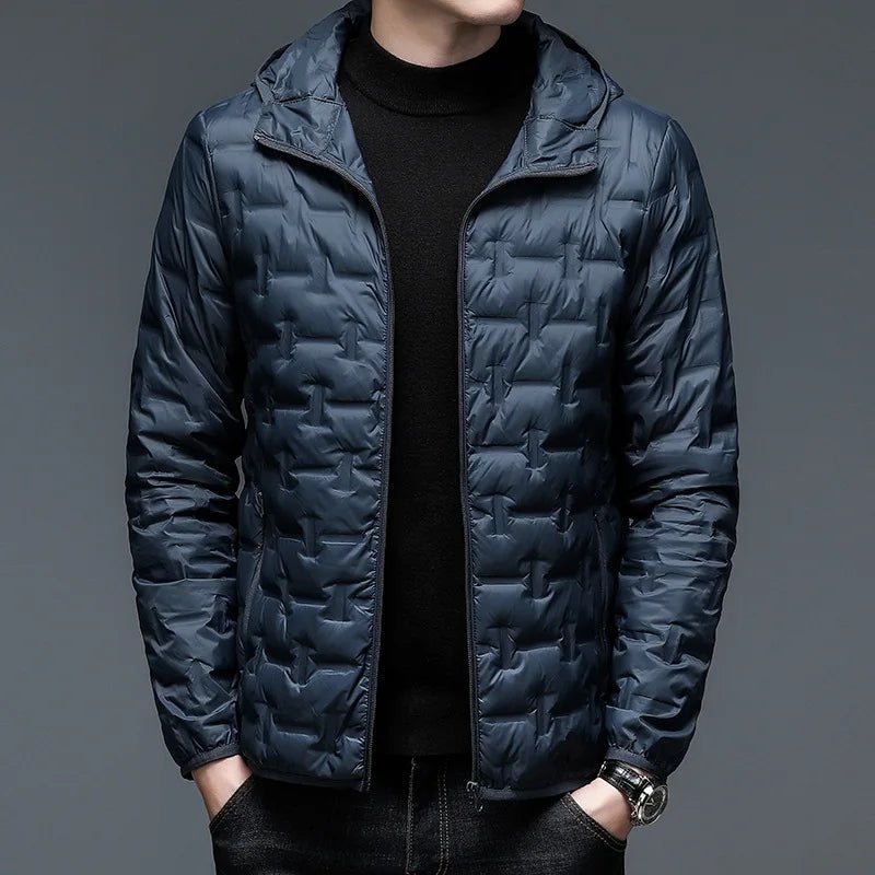 Ravi Men's Puffer Hoodie | Quilted Texture for Warmth 2