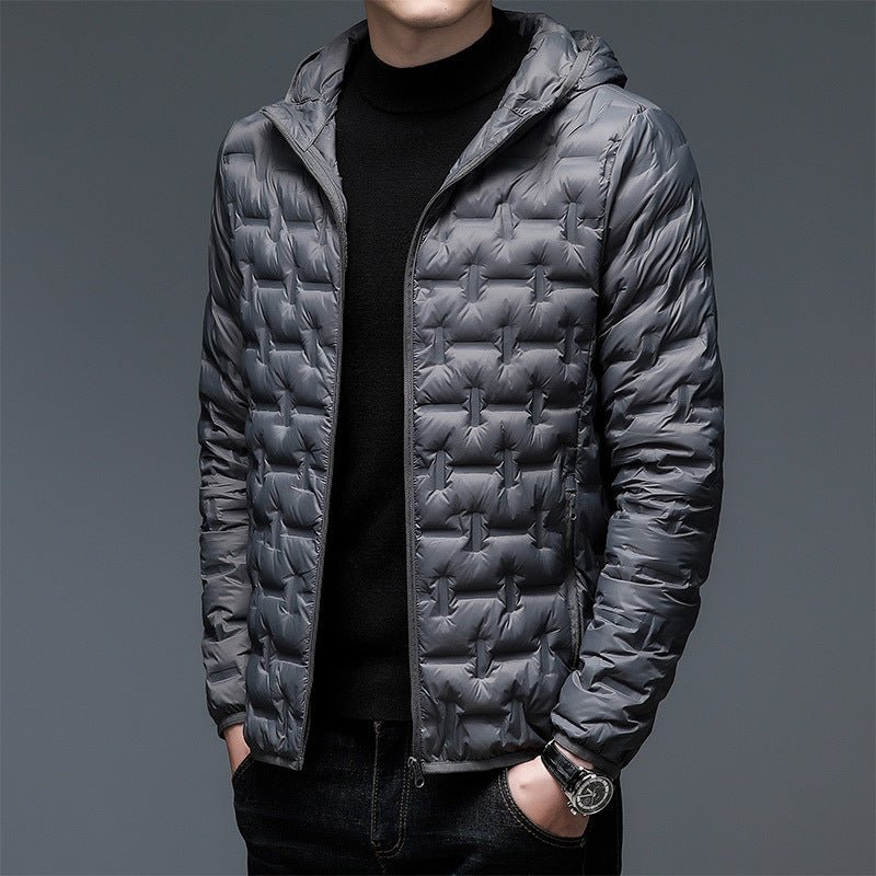 Ravi Men's Puffer Hoodie | Quilted Texture for Warmth 4
