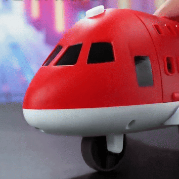 Close-up of the red toy airplane&