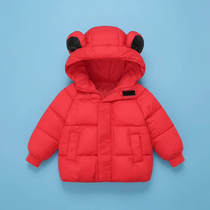 Front of the red quilted children&