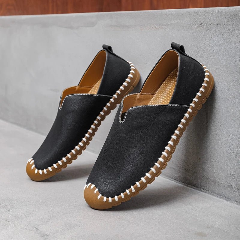 Rellan — Handmade Genuine Leather Loafers with Cushioned Comfort (White 6) - | Zavonix