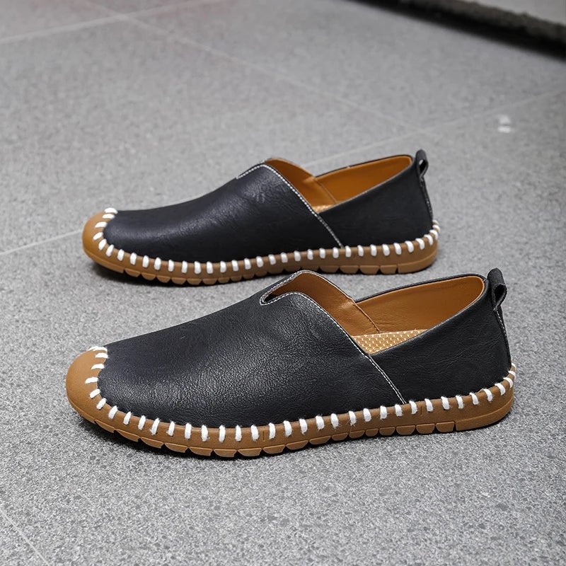 Rellan — Handmade Genuine Leather Loafers with Cushioned Comfort (White 6) - | Zavonix