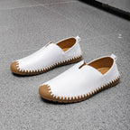 Rellan — Handmade Genuine Leather Loafers with Cushioned Comfort (White 6) - | Zavonix