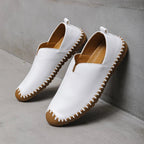 Rellan — Handmade Genuine Leather Loafers with Cushioned Comfort (White 6) - | Zavonix