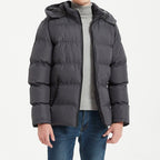 Remley Puffer Coat — Insulated Wind - Resistant Winter Jacket with Tailored Fit (Black S) - | Zavonix