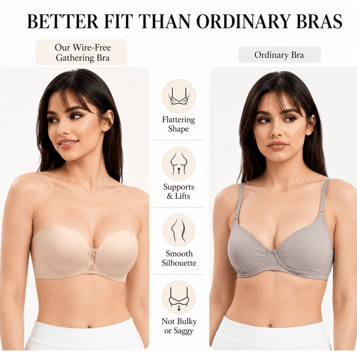 Removable Strap Gathered Cup Bra Product Image 04