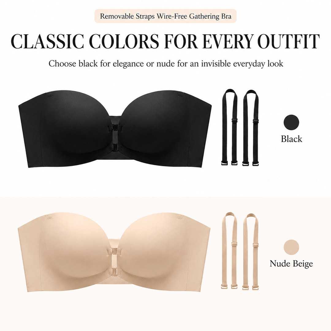 Removable Strap Gathered Cup Bra Product Image 06