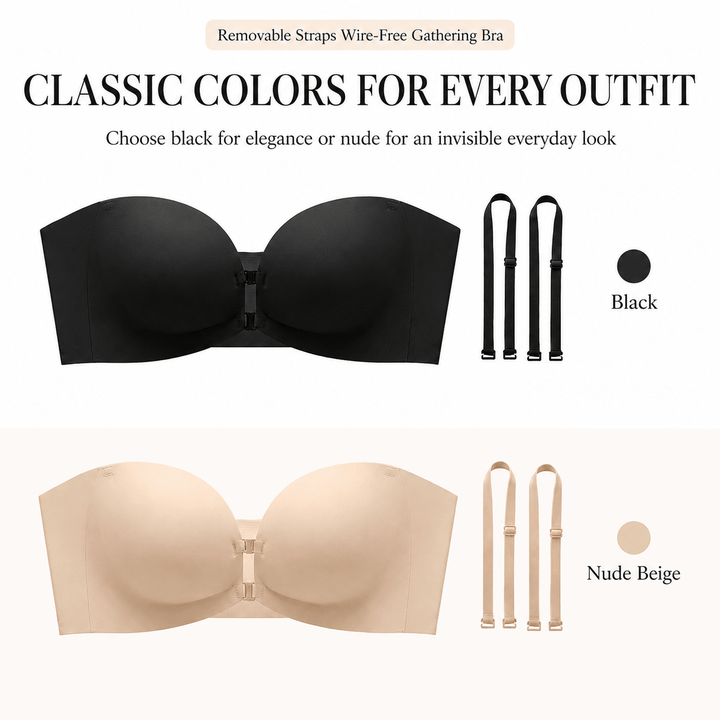 Removable Strap Gathered Cup Bra Product Image 06