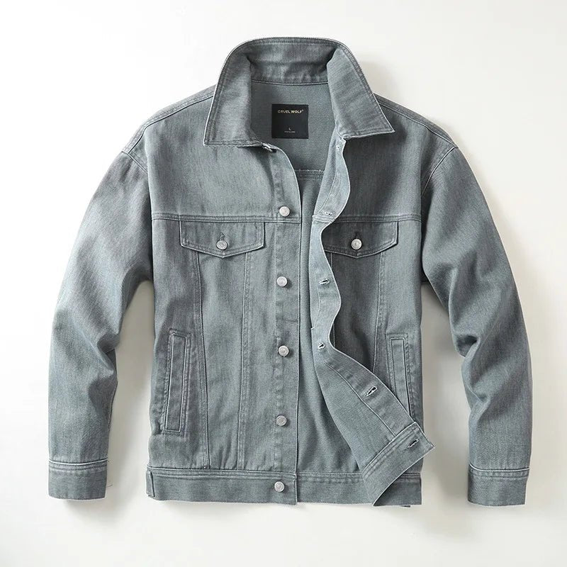 Remsen — Tailored Denim Jacket with Modern Fit and Durable Stitching (Brown S) - | Zavonix