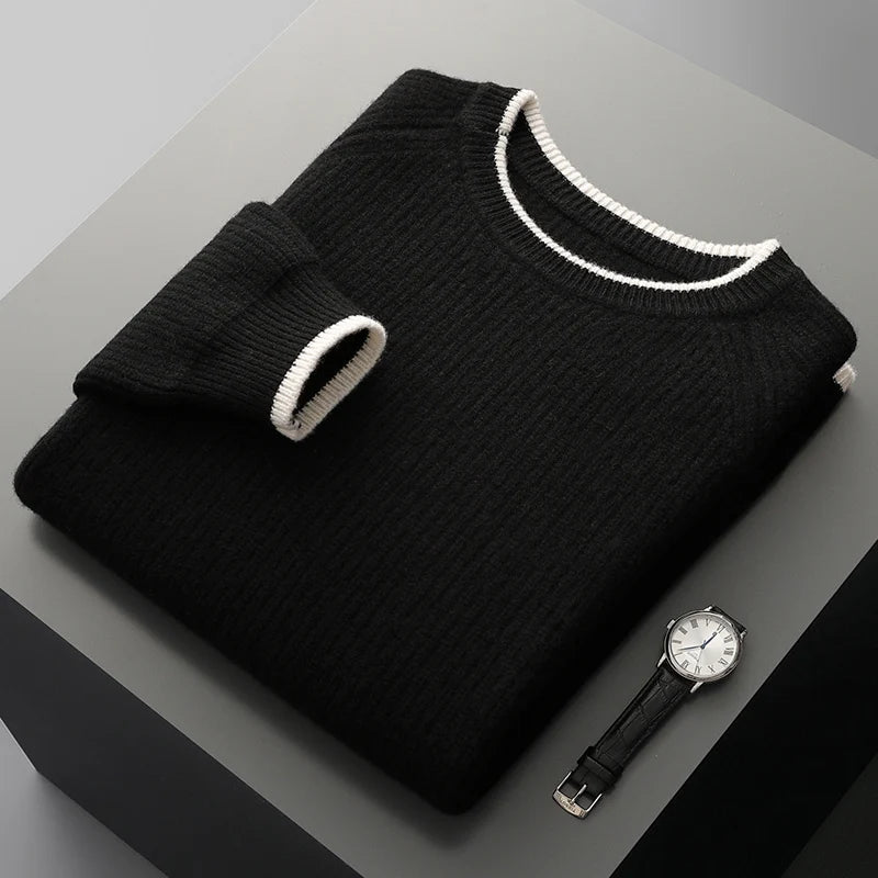 Renloa — Merino Wool Sweater for Warmth and Comfort (Black S) - | Zavonix