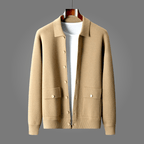 Renly — Premium Cashmere Cardigan Sweater with Cozy Warmth (Beige S) - | Zavonix
