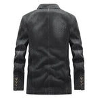 Renzo — Durable Tailored Denim Jacket with Vintage Style (Black S) - | Zavonix