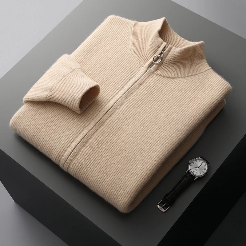 Renvo — Cashmere Merino Wool Sweater for Cold Weather Comfort (Black S) - | Zavonix