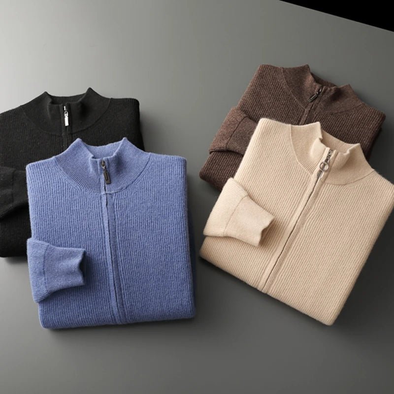 Renvo — Cashmere Merino Wool Sweater for Cold Weather Comfort (Black S) - | Zavonix