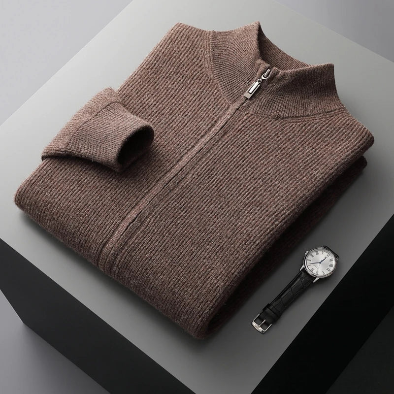 Renvo — Cashmere Merino Wool Sweater for Cold Weather Comfort (Coffee S) - | Zavonix