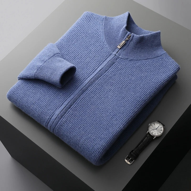 Renvo — Cashmere Merino Wool Sweater for Cold Weather Comfort (Black S) - | Zavonix