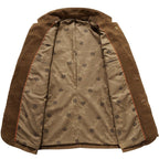Renwick Corduroy Jacket — Men’s Tailored Fit with Oversized Pockets (Brown XS) - | Zavonix