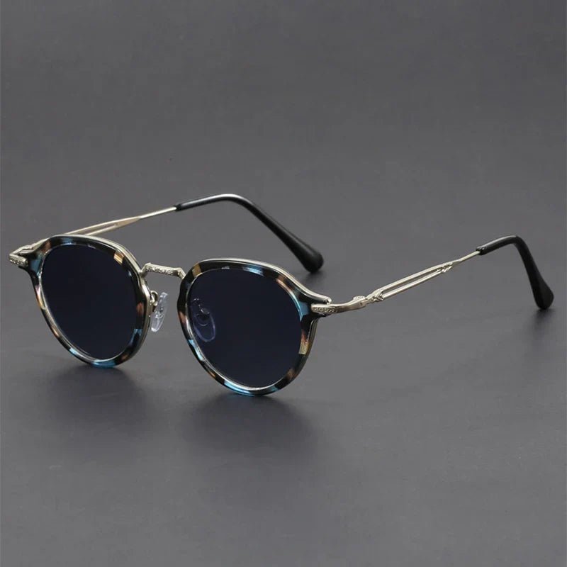 "Retro Round" Sunglasses (Blue ) - | Zavonix