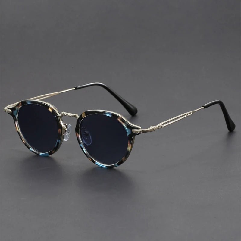 "Retro Round" Sunglasses (Blue ) - | Zavonix
