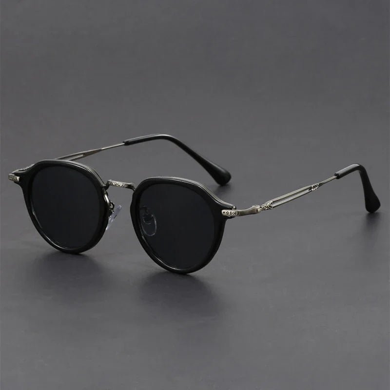 "Retro Round" Sunglasses (Blue ) - | Zavonix