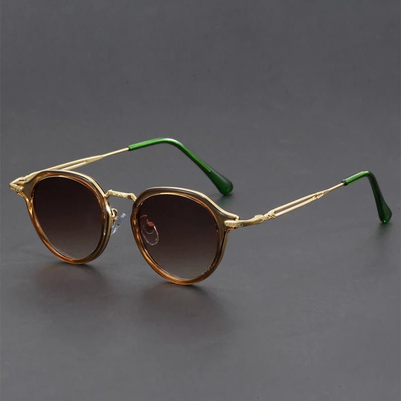 "Retro Round" Sunglasses (Green ) - | Zavonix
