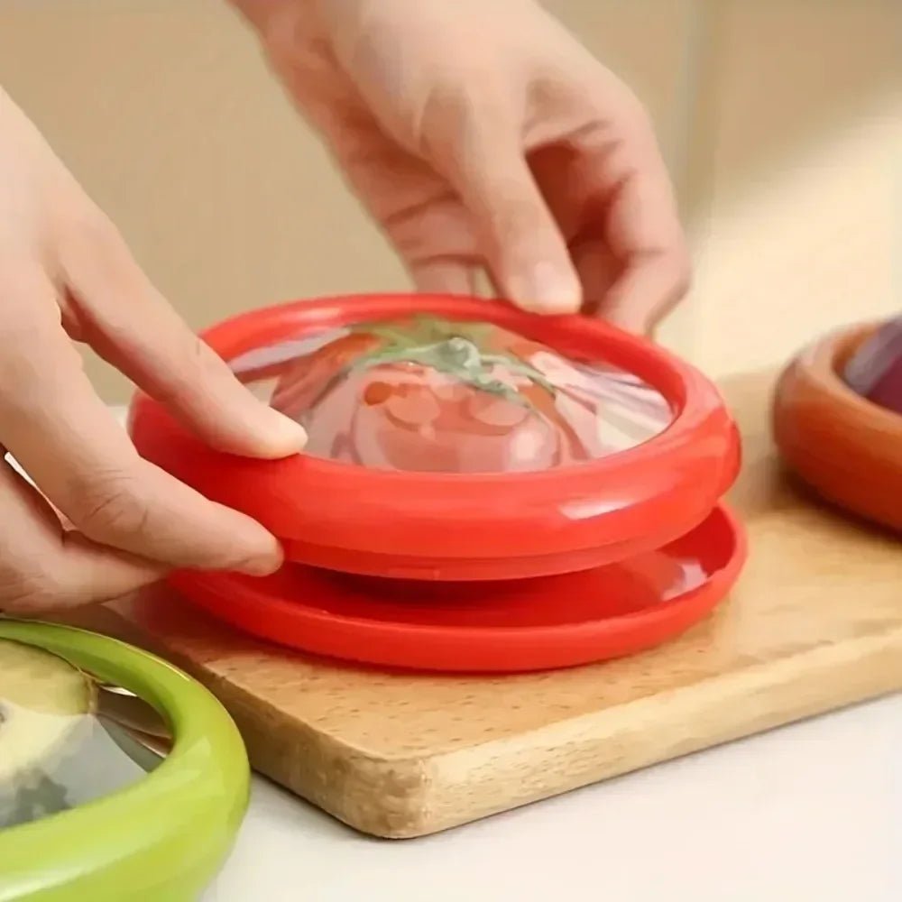 Reusable Stretch Lids for Cut Fruits and Vegetables (4-Pack)