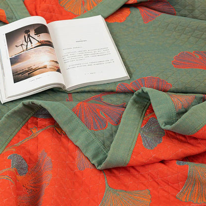 Reversible Botanical Cotton Quilt Bedding Set – Soft and Breathable Design 5