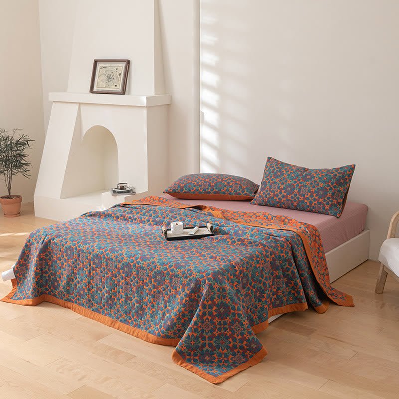 Reversible Organic Cotton Quilt – Six-Layer Breathable Design for All-Season Comfort 5