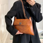 The Regal™ Leather Satchel - by (Brown ) - | Zavonix