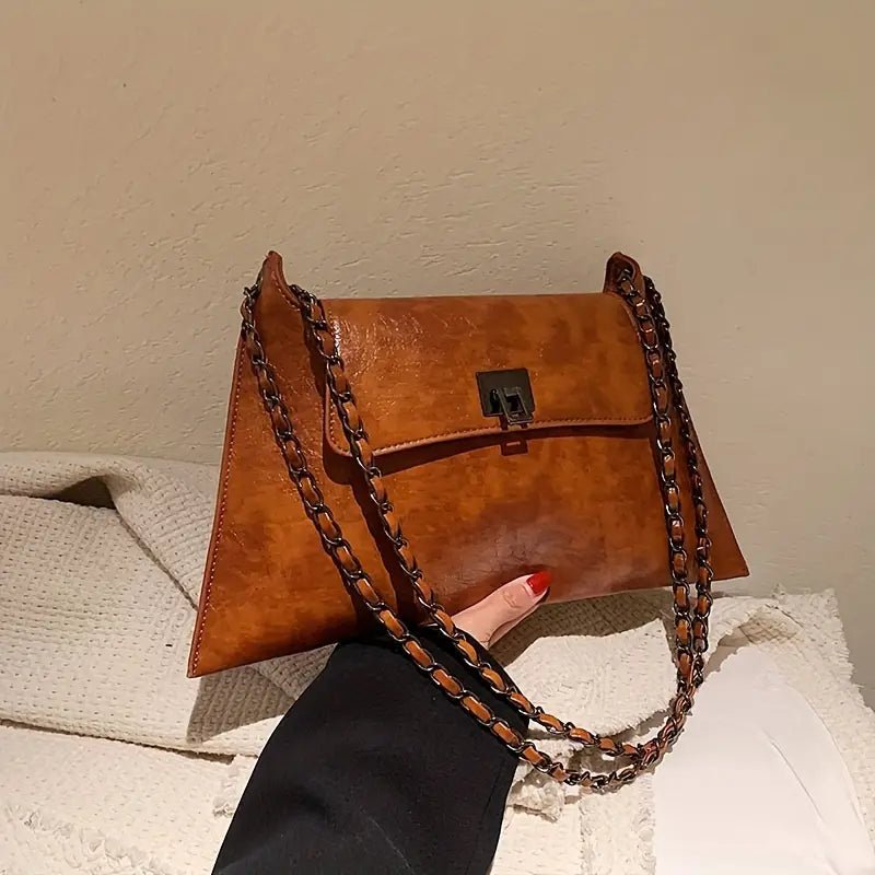 The Regal™ Leather Satchel - by (Brown ) - | Zavonix