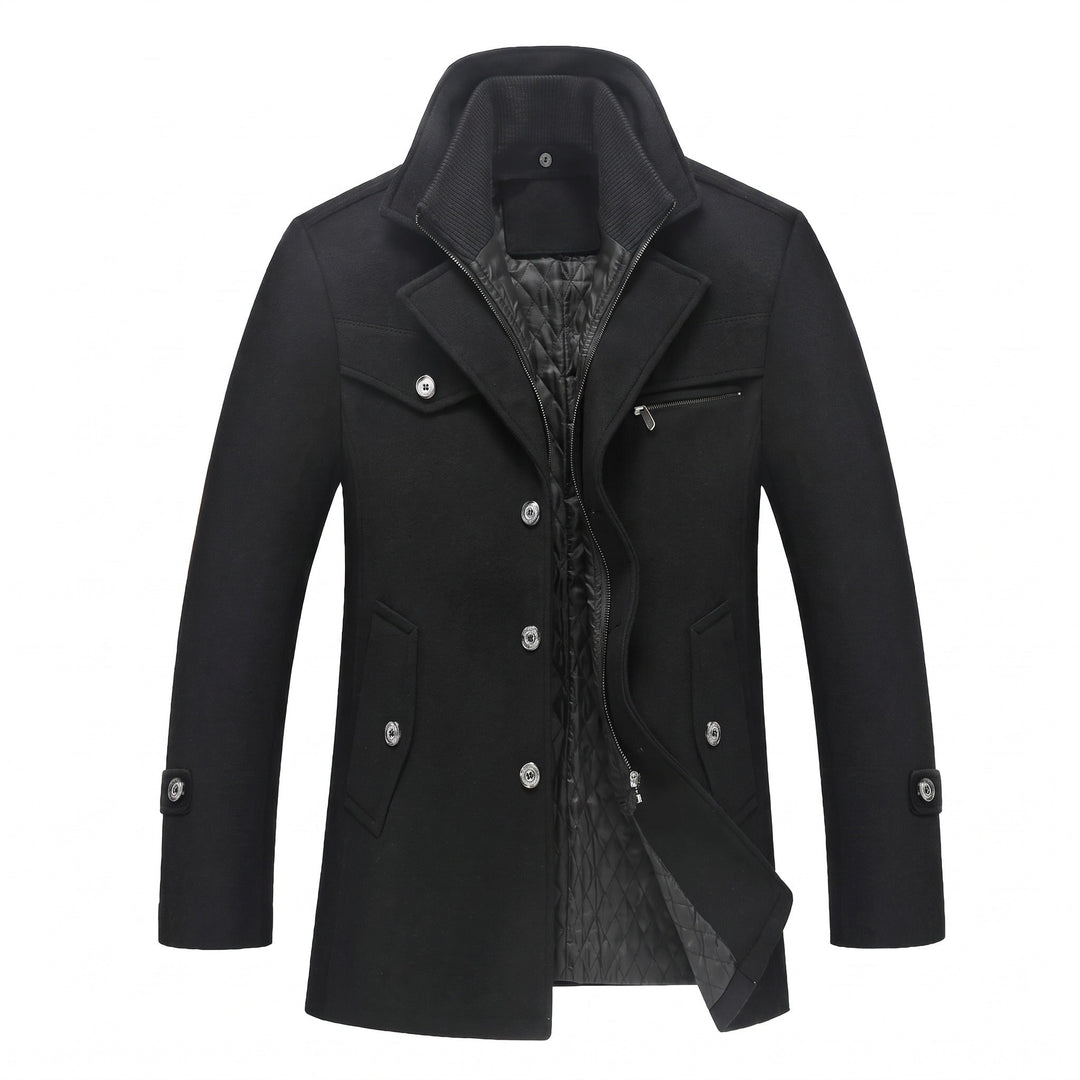 Rhelvaskar Layered-Collar Coat product image 1
