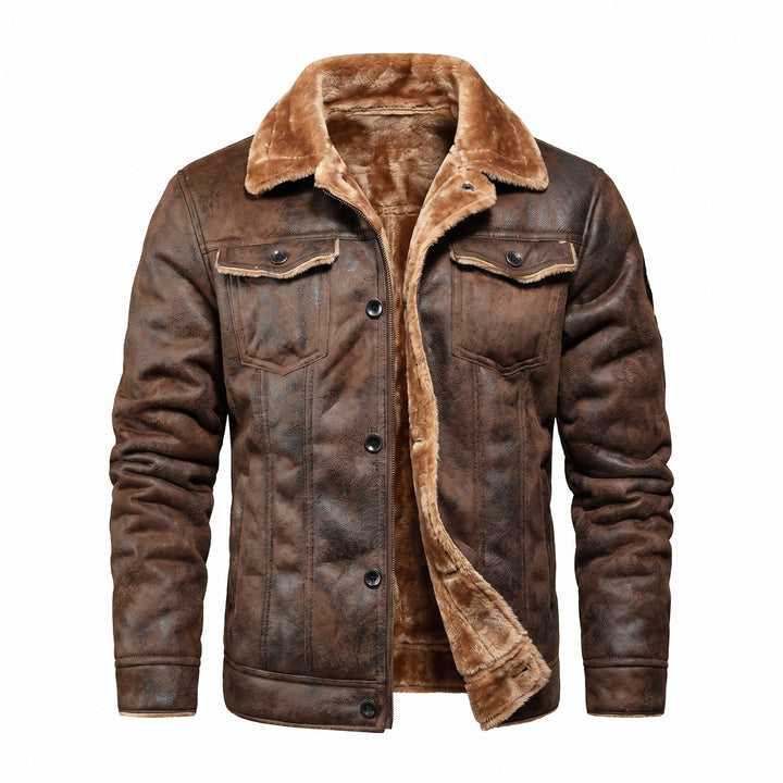 Rhenzavolt Fleece-Lined Suede Jacket product image 1