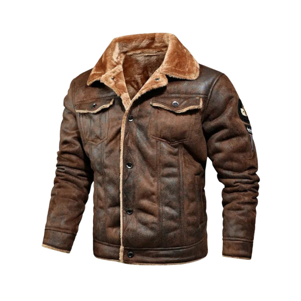 Rhenzavolt Fleece-Lined Suede Jacket product image 2